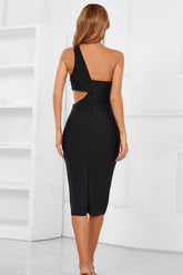 One-Shoulder-Bandage-Kleid mit Cut-Outs
